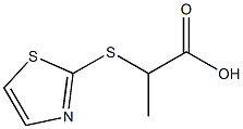 2-(1,3-thiazol-2-ylthio)propanoic acid Struktur