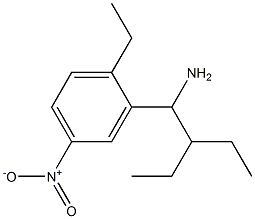 2-(1-amino-2-ethylbutyl)-1-ethyl-4-nitrobenzene Struktur