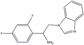 2-(1H-benzimidazol-1-yl)-1-(2,4-difluorophenyl)ethanamine Struktur