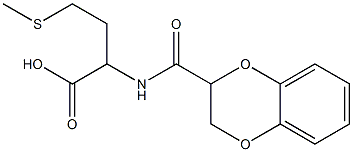 2-(2,3-dihydro-1,4-benzodioxin-2-ylformamido)-4-(methylsulfanyl)butanoic acid Struktur