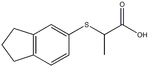 2-(2,3-dihydro-1H-inden-5-ylthio)propanoic acid Struktur