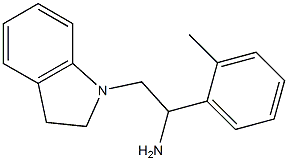 2-(2,3-dihydro-1H-indol-1-yl)-1-(2-methylphenyl)ethanamine Struktur