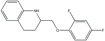 2-(2,4-difluorophenoxymethyl)-1,2,3,4-tetrahydroquinoline Struktur