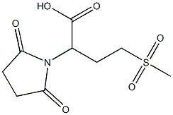 2-(2,5-dioxopyrrolidin-1-yl)-4-methanesulfonylbutanoic acid Struktur