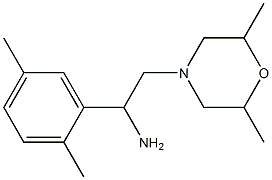 2-(2,6-dimethylmorpholin-4-yl)-1-(2,5-dimethylphenyl)ethanamine Struktur