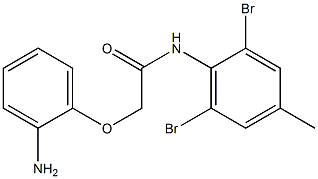 2-(2-aminophenoxy)-N-(2,6-dibromo-4-methylphenyl)acetamide Struktur