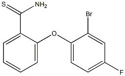 2-(2-bromo-4-fluorophenoxy)benzene-1-carbothioamide Struktur