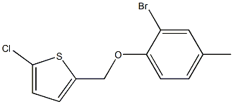 2-(2-bromo-4-methylphenoxymethyl)-5-chlorothiophene Struktur