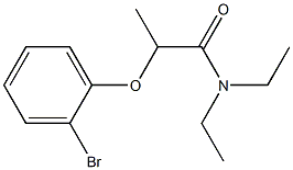 2-(2-bromophenoxy)-N,N-diethylpropanamide Struktur