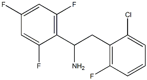 2-(2-chloro-6-fluorophenyl)-1-(2,4,6-trifluorophenyl)ethan-1-amine Struktur