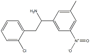 2-(2-chlorophenyl)-1-(3-methyl-5-nitrophenyl)ethan-1-amine Struktur