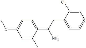 2-(2-chlorophenyl)-1-(4-methoxy-2-methylphenyl)ethan-1-amine Struktur