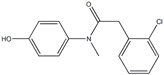 2-(2-chlorophenyl)-N-(4-hydroxyphenyl)-N-methylacetamide Struktur