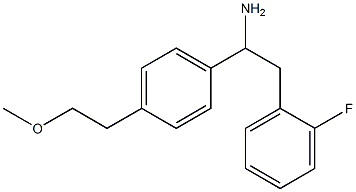 2-(2-fluorophenyl)-1-[4-(2-methoxyethyl)phenyl]ethan-1-amine Struktur