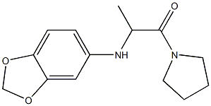 2-(2H-1,3-benzodioxol-5-ylamino)-1-(pyrrolidin-1-yl)propan-1-one Struktur