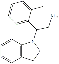 2-(2-methyl-2,3-dihydro-1H-indol-1-yl)-2-(2-methylphenyl)ethan-1-amine Struktur