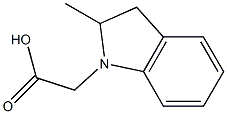 2-(2-methyl-2,3-dihydro-1H-indol-1-yl)acetic acid Struktur