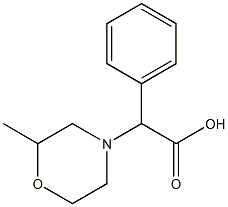 2-(2-methylmorpholin-4-yl)-2-phenylacetic acid Struktur