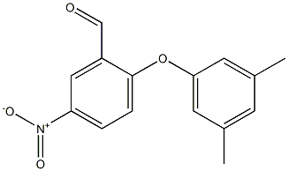 2-(3,5-dimethylphenoxy)-5-nitrobenzaldehyde Struktur