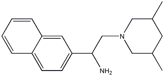 2-(3,5-dimethylpiperidin-1-yl)-1-(naphthalen-2-yl)ethan-1-amine Struktur