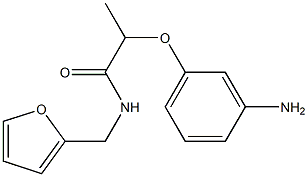 2-(3-aminophenoxy)-N-(furan-2-ylmethyl)propanamide Struktur