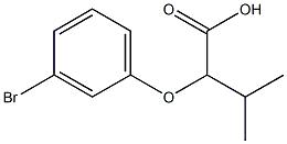 2-(3-bromophenoxy)-3-methylbutanoic acid Struktur