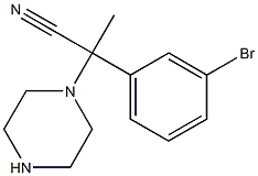 2-(3-bromophenyl)-2-(piperazin-1-yl)propanenitrile Struktur