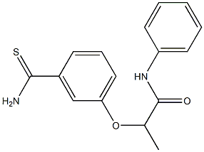 2-(3-carbamothioylphenoxy)-N-phenylpropanamide Struktur