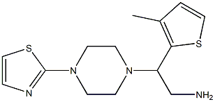 2-(3-methylthiophen-2-yl)-2-[4-(1,3-thiazol-2-yl)piperazin-1-yl]ethan-1-amine Struktur