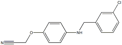 2-(4-{[(3-chlorophenyl)methyl]amino}phenoxy)acetonitrile Struktur