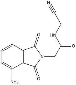 2-(4-amino-1,3-dioxo-2,3-dihydro-1H-isoindol-2-yl)-N-(cyanomethyl)acetamide Struktur