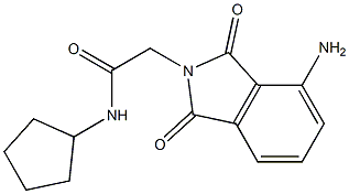 2-(4-amino-1,3-dioxo-2,3-dihydro-1H-isoindol-2-yl)-N-cyclopentylacetamide Struktur