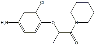 2-(4-amino-2-chlorophenoxy)-1-(piperidin-1-yl)propan-1-one Struktur