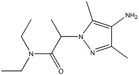 2-(4-amino-3,5-dimethyl-1H-pyrazol-1-yl)-N,N-diethylpropanamide Struktur