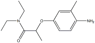 2-(4-amino-3-methylphenoxy)-N,N-diethylpropanamide Struktur