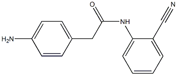 2-(4-aminophenyl)-N-(2-cyanophenyl)acetamide Struktur