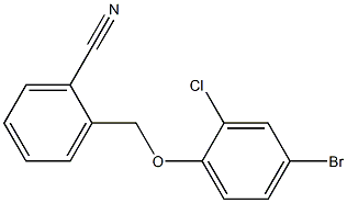 2-(4-bromo-2-chlorophenoxymethyl)benzonitrile Struktur