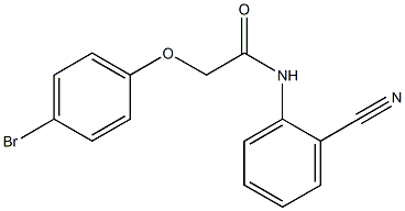 2-(4-bromophenoxy)-N-(2-cyanophenyl)acetamide Struktur