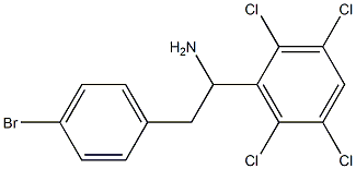 2-(4-bromophenyl)-1-(2,3,5,6-tetrachlorophenyl)ethan-1-amine Struktur