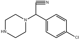 2-(4-chlorophenyl)-2-(piperazin-1-yl)acetonitrile Struktur