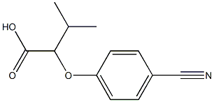 2-(4-cyanophenoxy)-3-methylbutanoic acid Struktur