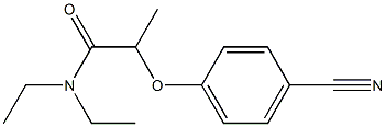 2-(4-cyanophenoxy)-N,N-diethylpropanamide Struktur