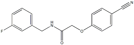 2-(4-cyanophenoxy)-N-[(3-fluorophenyl)methyl]acetamide Struktur