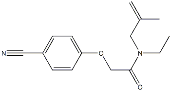 2-(4-cyanophenoxy)-N-ethyl-N-(2-methylprop-2-enyl)acetamide Struktur