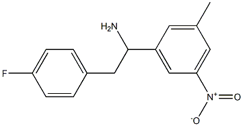 2-(4-fluorophenyl)-1-(3-methyl-5-nitrophenyl)ethan-1-amine Struktur