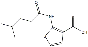 2-(4-methylpentanamido)thiophene-3-carboxylic acid Struktur