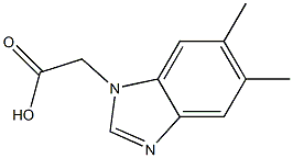 2-(5,6-dimethyl-1H-1,3-benzodiazol-1-yl)acetic acid Struktur