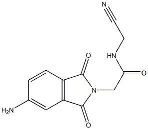 2-(5-amino-1,3-dioxo-2,3-dihydro-1H-isoindol-2-yl)-N-(cyanomethyl)acetamide Struktur