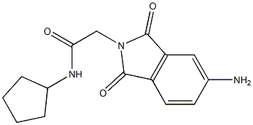 2-(5-amino-1,3-dioxo-2,3-dihydro-1H-isoindol-2-yl)-N-cyclopentylacetamide Struktur