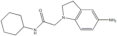 2-(5-amino-2,3-dihydro-1H-indol-1-yl)-N-cyclohexylacetamide Struktur